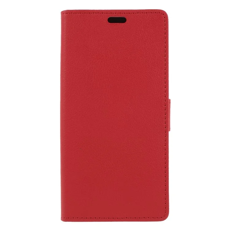 Wallet Stand Flip Leather Case for Motorola Moto E5 Plus - Red