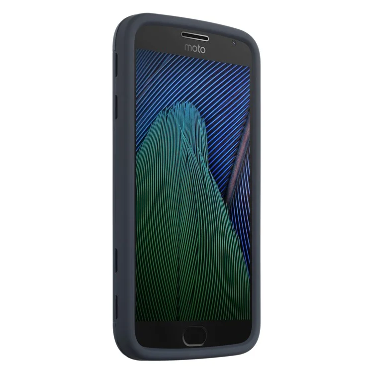 Detachable Shockproof PC + TPU Hybrid Case for Motorola Moto G5 Plus - Black