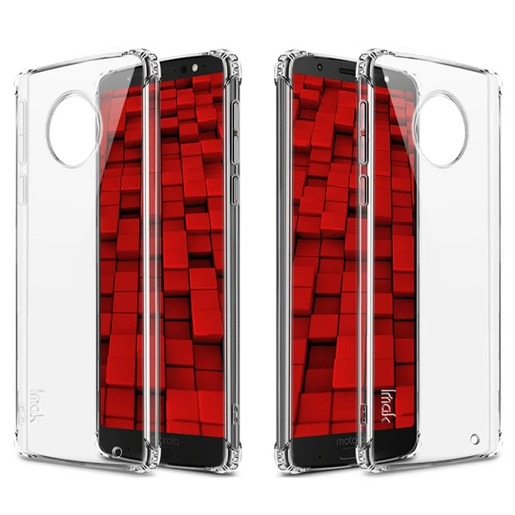 IMAK Anti-drop TPU Back Case + Screen Protector for Motorola Moto G6 Plus