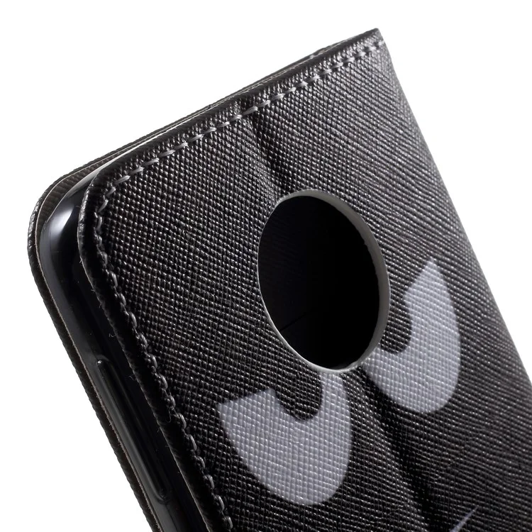 Pattern Printing Cross Texture Leather Wallet Case for Motorola Moto G6 - Do not Touch My Phone