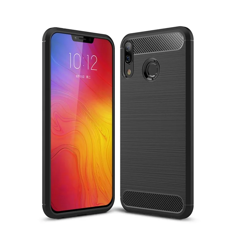 Carbon Fibre Brushed TPU Case for Lenovo Z5 - Black