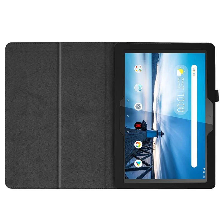 Per Lenovo Tab P10 10.1 pollici Custodia protettiva in pelle grana di litchi - Nera