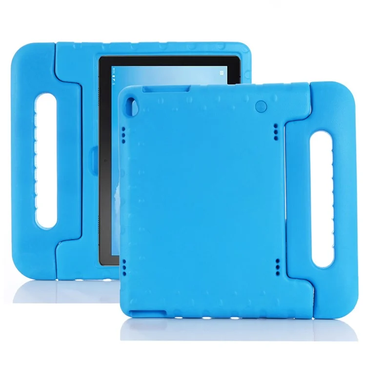 Étui de protection pour tablette pour enfants, résistant aux chutes, en EVA, avec support pour Lenovo Tab P10 / Tab M10 TB-X605F - Bleu