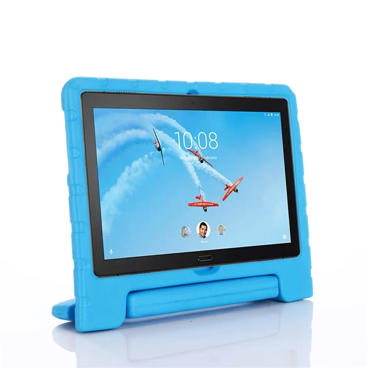 Étui de protection pour tablette pour enfants, résistant aux chutes, en EVA, avec support pour Lenovo Tab P10 / Tab M10 TB-X605F - Bleu