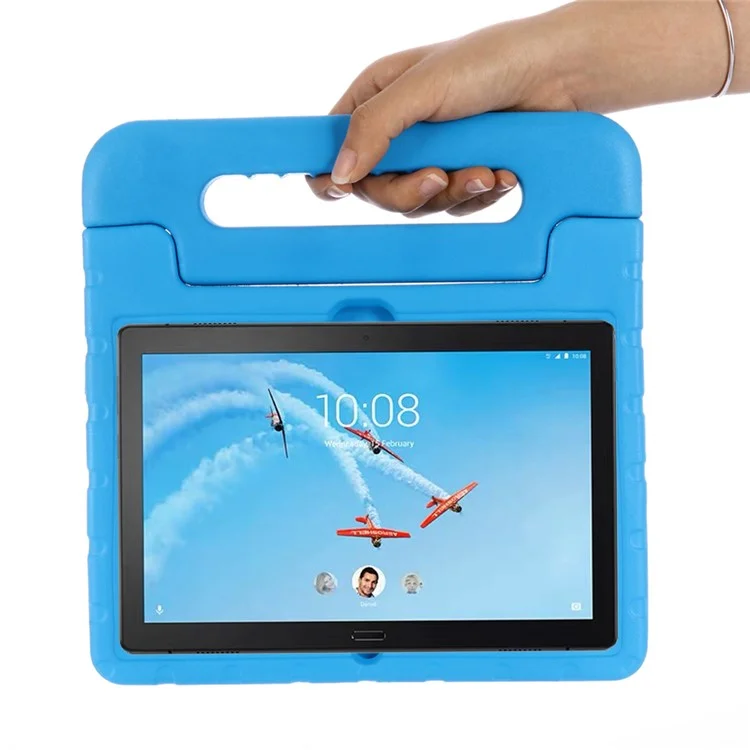 Étui de protection pour tablette pour enfants, résistant aux chutes, en EVA, avec support pour Lenovo Tab P10 / Tab M10 TB-X605F - Bleu