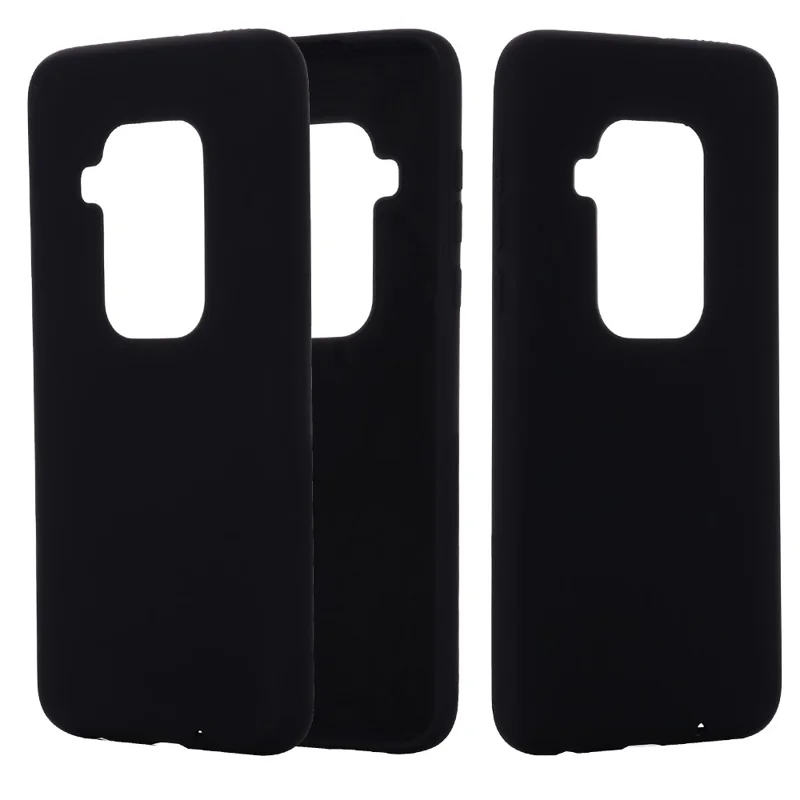 Soft Liquid Silicone Phone Back Cover Casing for Motorola One Zoom - Black