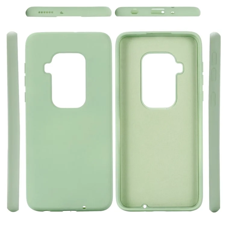 Soft Liquid Silicone Phone Back Cover Casing for Motorola One Zoom - Green