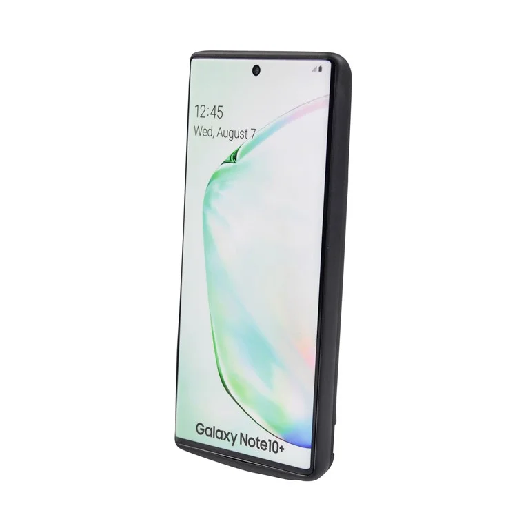 6000mAh Внешняя Батарея Зарядное Устройство Chareger Chate С Kickstand Для Samsung Galaxy Note 10 Plus / Note 10 Plus 5G - Чернить