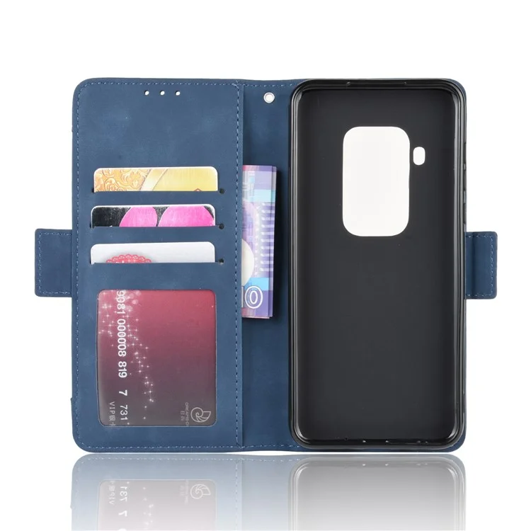 Case de Cuero de Billetera Para Motorola One Zoom - Azul
