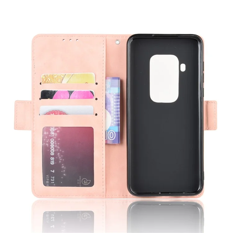 Caixa de Couro da Carteira Para Motorola One Zoom - Rosa