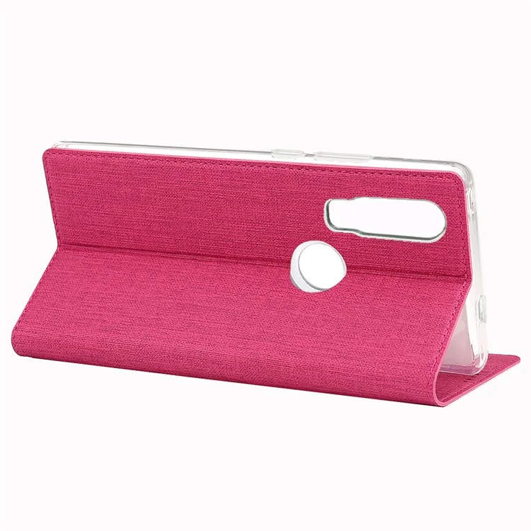 Für Motorola One Action Vili DMX Cross -style Leder -standschale - Rose
