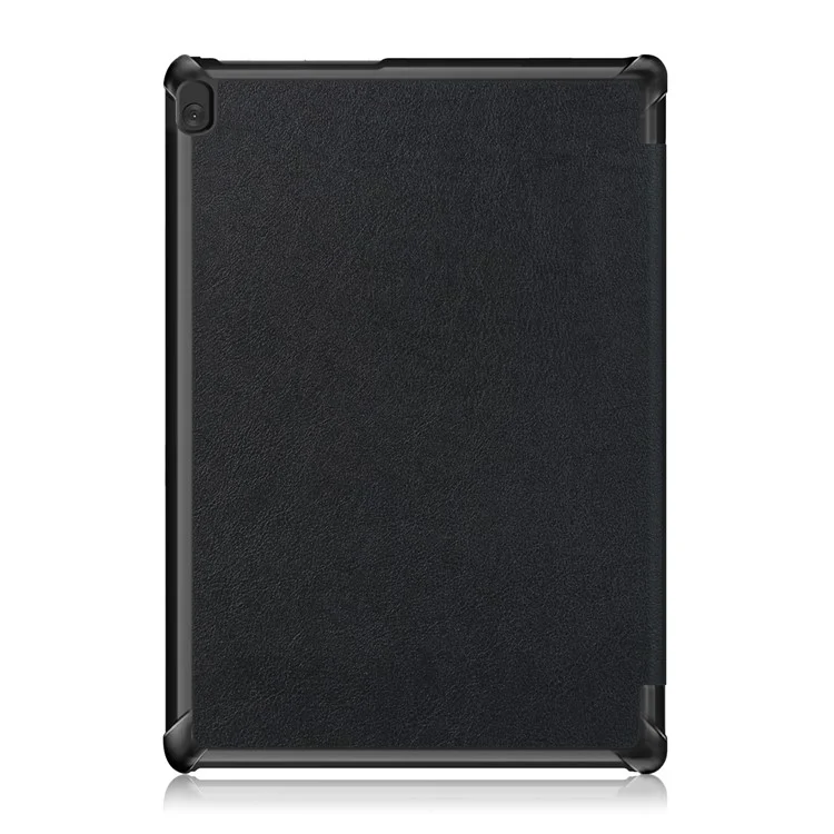 Custodia in pelle pieghevole a tre ante con funzione di risveglio/sospensione automatica per Lenovo Tab M10 TB-X605F/TB-X505 - Nero