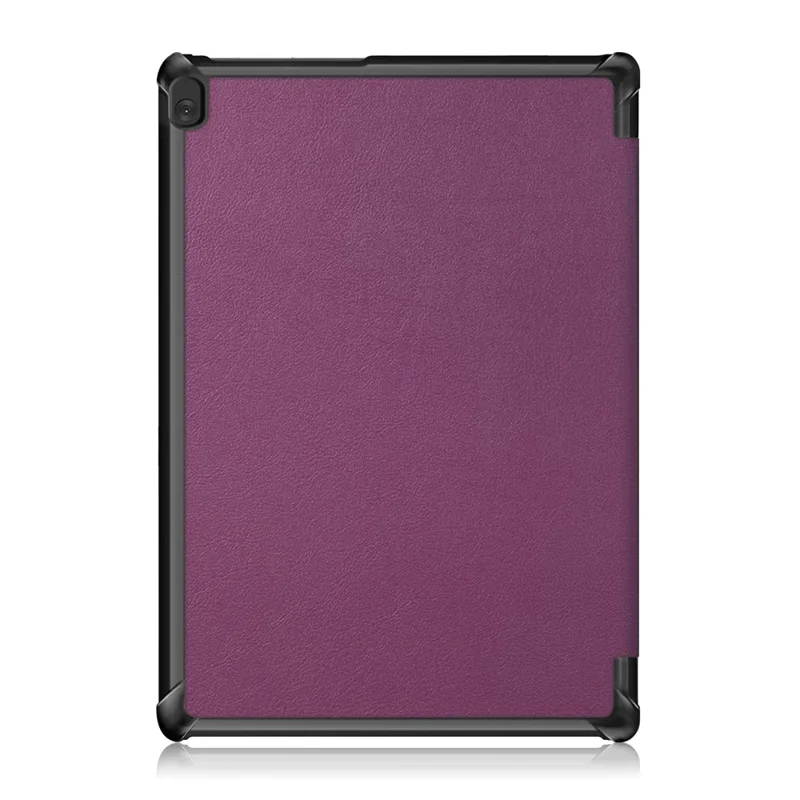 Tri-Fold Stand Leather Smart Auto Wake-Up/Sleep Case for Lenovo Tab M10 TB-X605F/TB-X505 - Purple