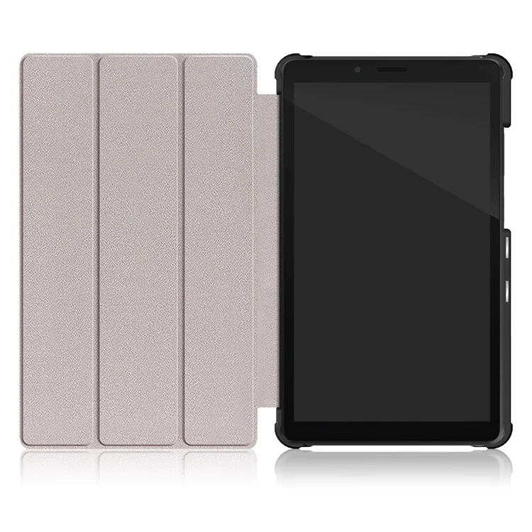 For  Lenovo Tab M7 (2nd Gen) TB-7305F / (3rd Gen) PU Leather Tablet Case Tri-fold Stand Scratch Resistant Flip Cover - Black