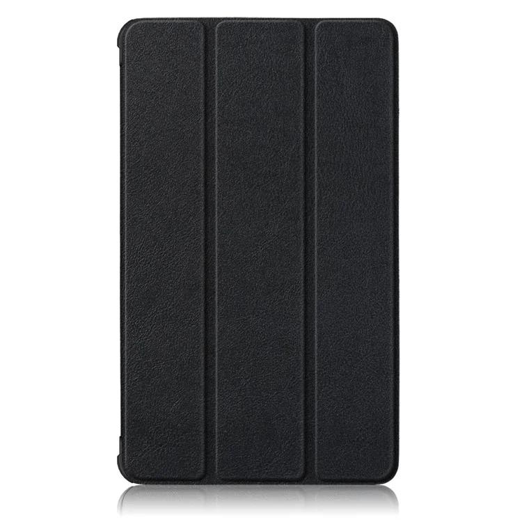 For  Lenovo Tab M7 (2nd Gen) TB-7305F / (3rd Gen) PU Leather Tablet Case Tri-fold Stand Scratch Resistant Flip Cover - Black