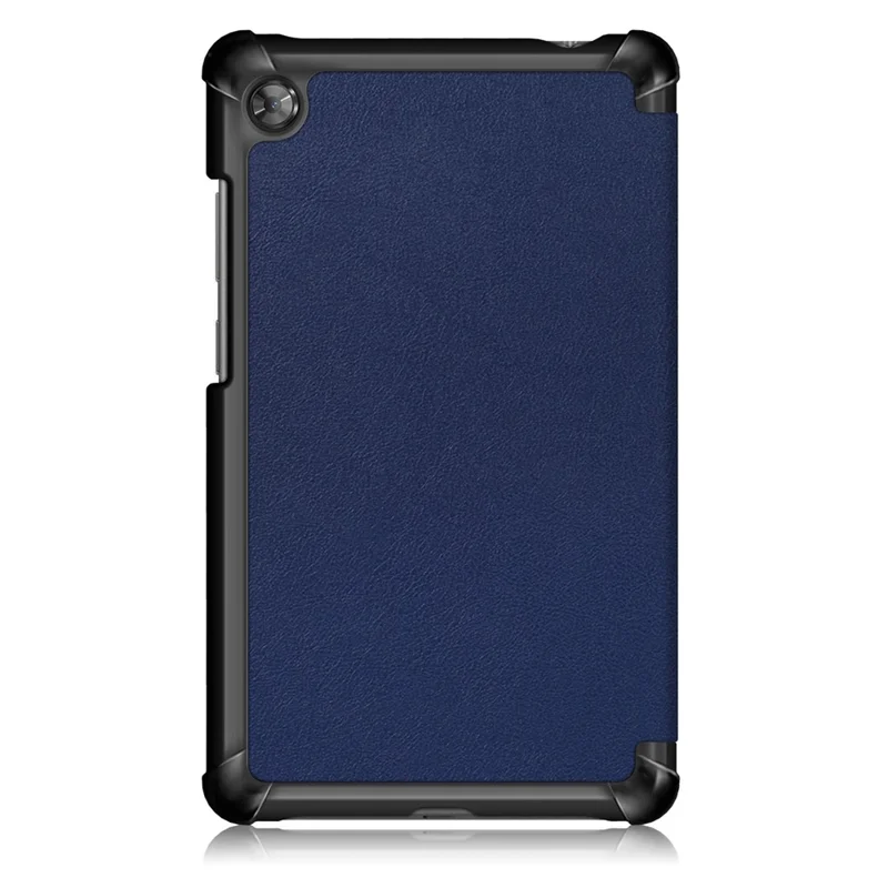 For  Lenovo Tab M7 (2nd Gen) TB-7305F / (3rd Gen) PU Leather Tablet Case Tri-fold Stand Scratch Resistant Flip Cover - Blue