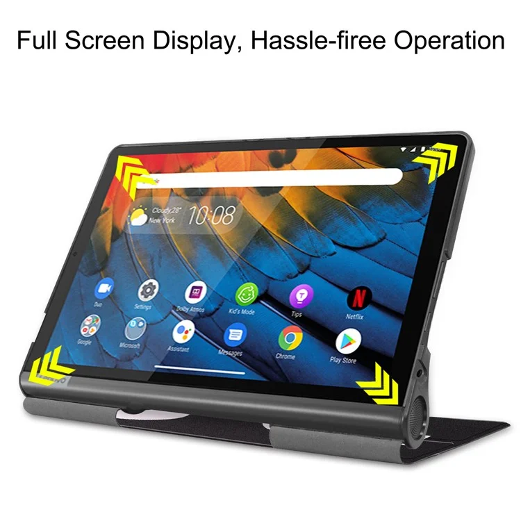 Для Lenovo Yoga Smart Tab 10.1/Tab 5 YT-X705 Тонкий защитный чехол с подставкой с узорчатой печатью Смарт-обложка - Не трогай меня