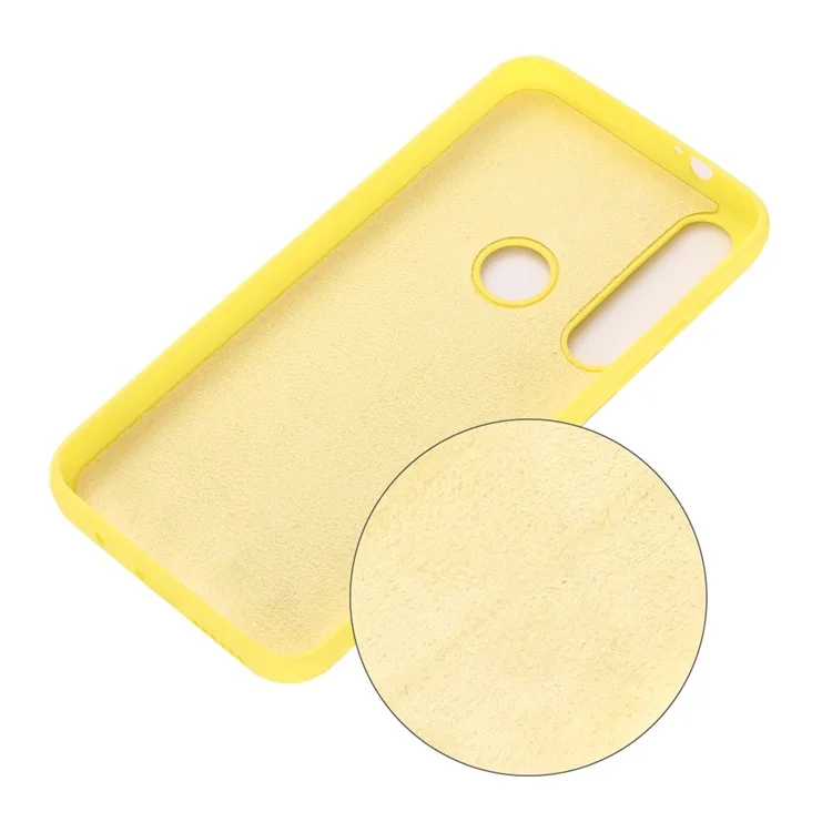 Case de Coquille de Silicone Liquide Pour Motorola Moto G8 Play - Jaune