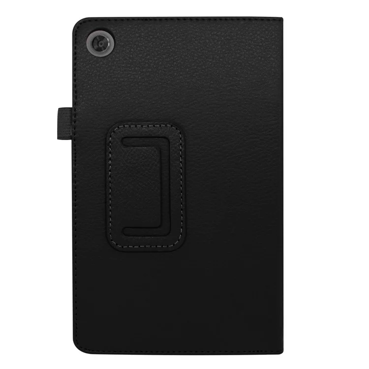 Para Lenovo Tab M8/Tab M8 (2nd Gen) Capa de Couro com Textura de Lichia Capa para Tablet - Preta