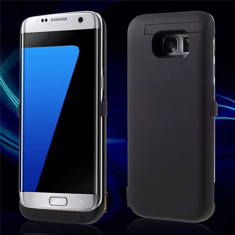 6800mAh Battery Charger Case with Kickstand for Samsung Galaxy S7 edge G935 - Black