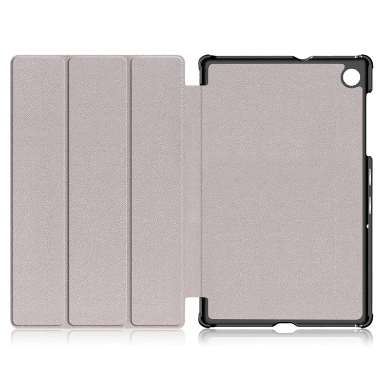 Strukturierter Leder-Dreifach-Ständer-Hülle Auto-Wake/Sleep Smart Tablet-Hülle Ultra Slim für Lenovo Smart Tab M10 FHD Plus/Tab M10 Plus TB-X606F - Rot