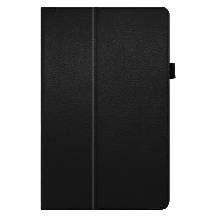 For Lenovo Tab M10 Plus TB-X606F PU Leather Case Shockproof Flip Tablet Cover with Stand Elastic Pencil Holder - Black