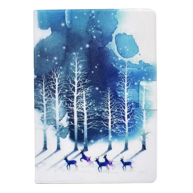 Custodia per Tablet Lenovo Tab M10 TB-X605F con Stampa a Motivi in Pelle - Foresta e Cervo