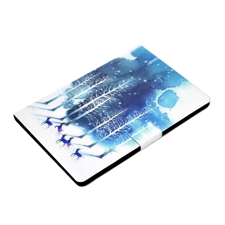 Pattern Printing Leather Stand Taplet Cubrida Para Lenovo Tab M10 TB-X605F - Bosque y Alce