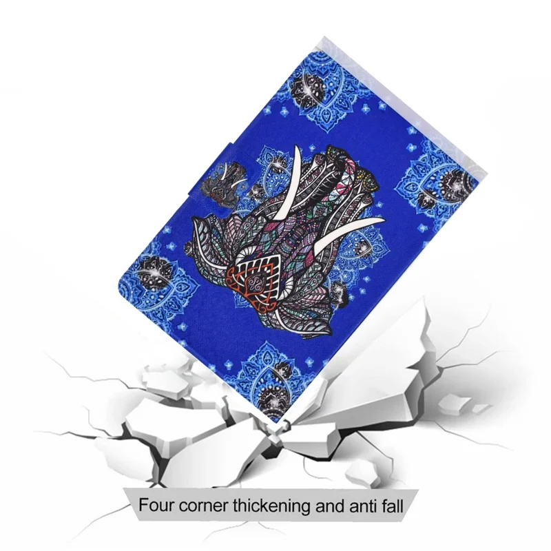 Pattern Printing Leather Stand Tablet Cover for Lenovo Tab M10 TB-X605F - Elephant