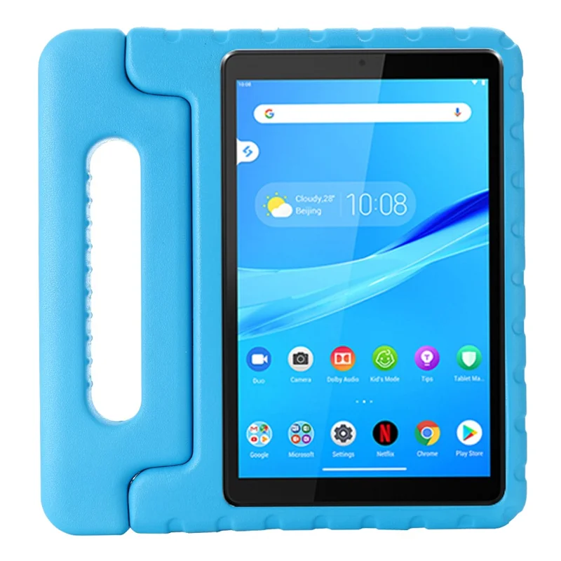 EVA Foam Shockproof Tablet Case with Handle Kickstand for Lenovo Tab M8 TB-8705F/Tab M8 (3rd Gen) - Blue