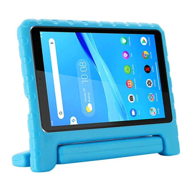 EVA Foam Shockproof Tablet Case with Handle Kickstand for Lenovo Tab M8 TB-8705F/Tab M8 (3rd Gen) - Blue