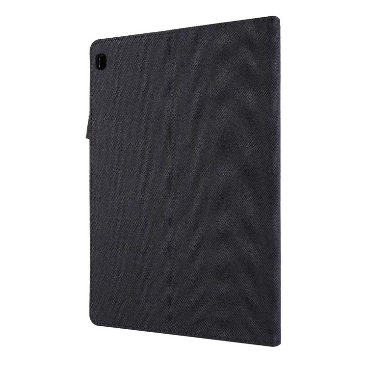 Custodia Protettiva In Pelle Con Slot Per Schede Di Texture Di Stoffa Per Lenovo Tab M10 TB-X605F - Nero
