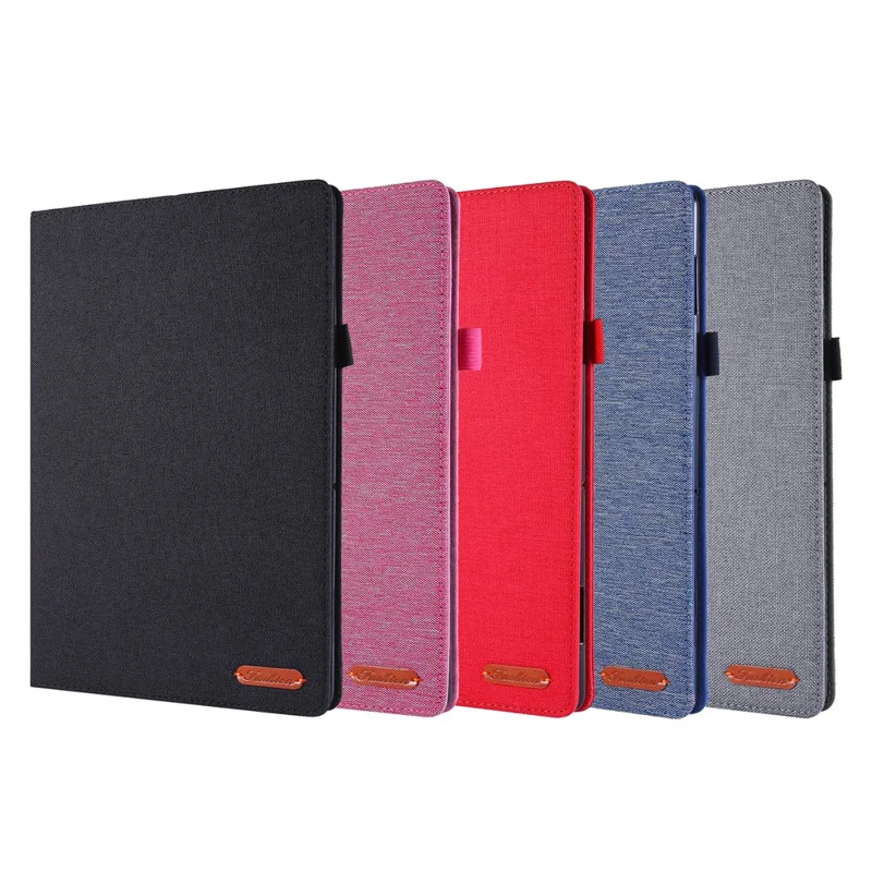 Cloth Texture Card Slots Leather Protective Case for Lenovo Tab M10 TB-X605F - Grey