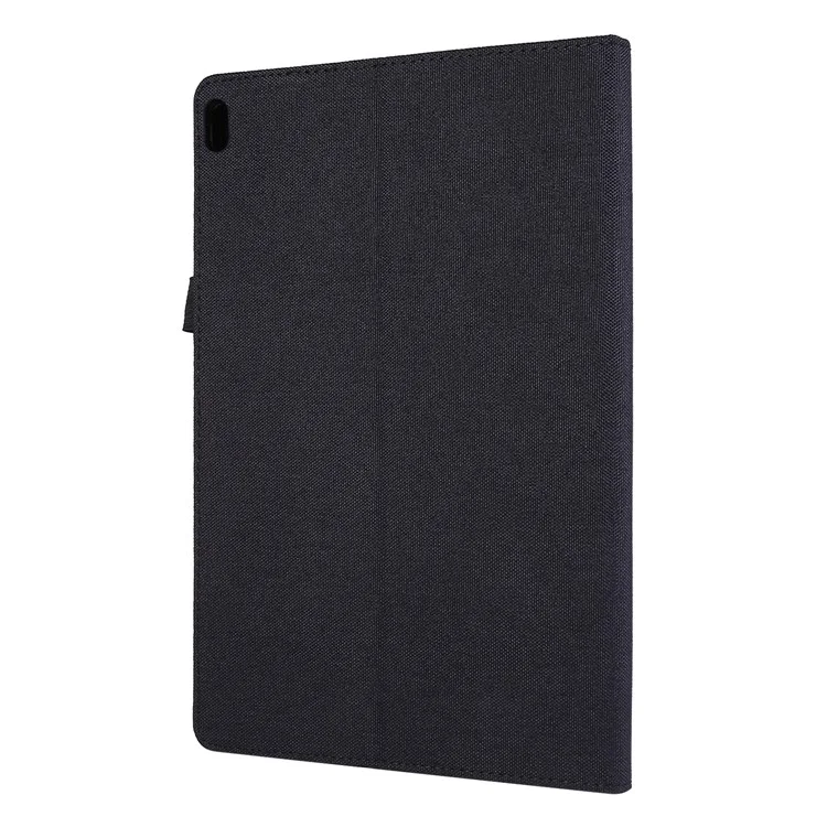 Porta Texture Texture Brodo in Pelle Per Lenovo Tab P10 - Nero