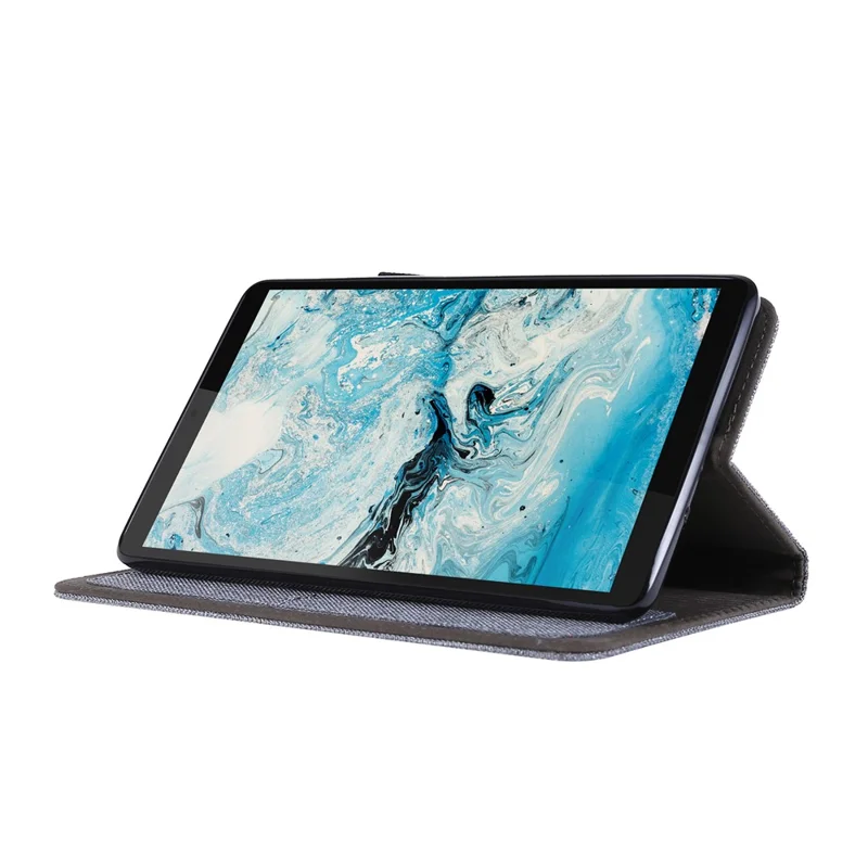 Cloth Texture Card Slots Stand Leather Protective Cover for  Lenovo Tab M7 (2nd Gen) TB-7305F / (3rd Gen) - Grey