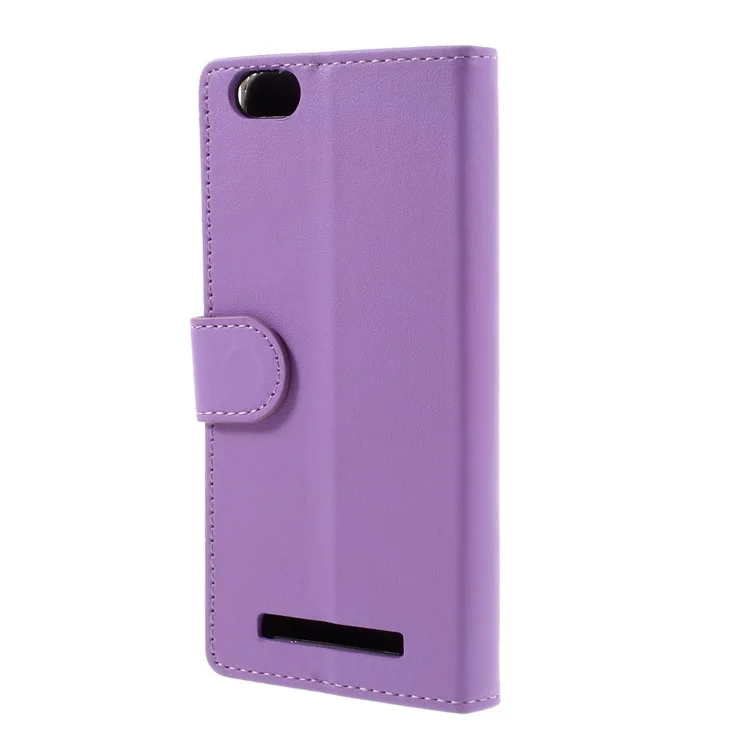Flip Leather Case with Card Slots for Lenovo Vibe C A2020 - Purple