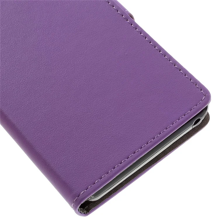 Flip Leather Case with Card Slots for Lenovo Vibe C A2020 - Purple