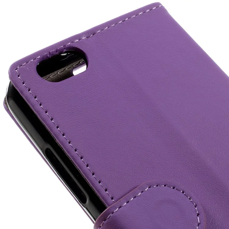 Flip Leather Case with Card Slots for Lenovo Vibe C A2020 - Purple