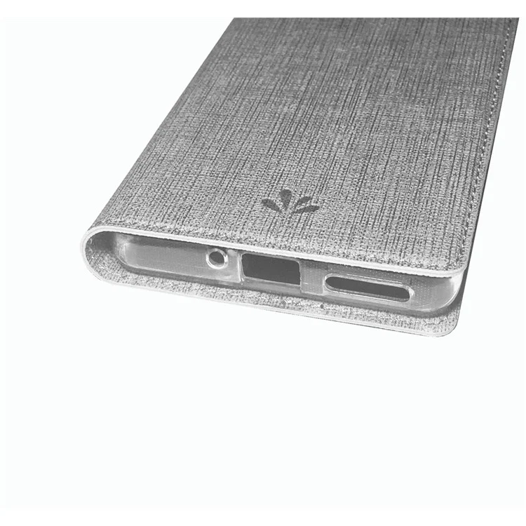 VILI DMX Card Holder Leather Stand Shell Mobile Phone Cover for Motorola Edge Plus - Grey