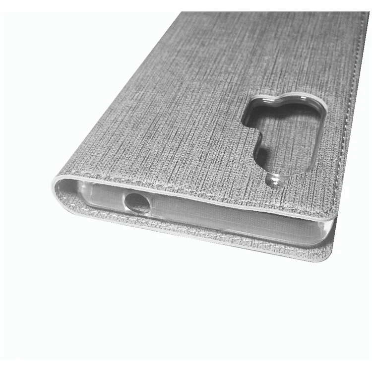 VILI DMX Card Holder Leather Stand Shell Mobile Phone Cover for Motorola Edge Plus - Grey