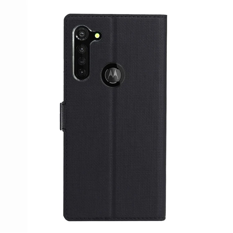 Vili DMK Tarjetas de Doble Tarjetas Laterales Cubierta de Teléfono de Estilo de Hebilla Para Motorola m Moto G Stylus/Moto G Pro - Negro