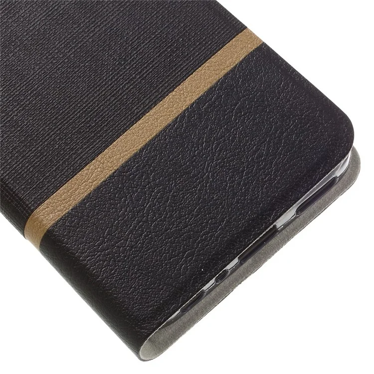 Assorted Color Lines Leather Card Holder Case for Lenovo ZUK Z2 - Black