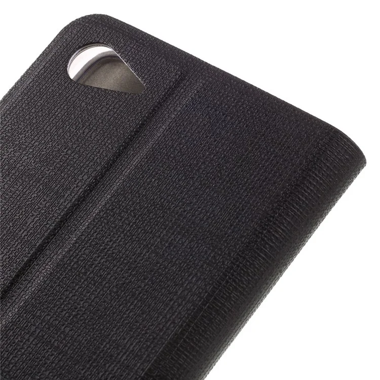 Assorted Color Lines Leather Card Holder Case for Lenovo ZUK Z2 - Black