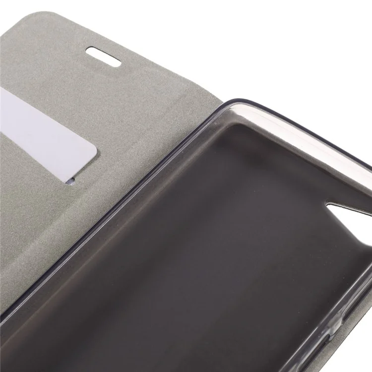 Assorted Color Lines Leather Card Holder Case for Lenovo ZUK Z2 - Black