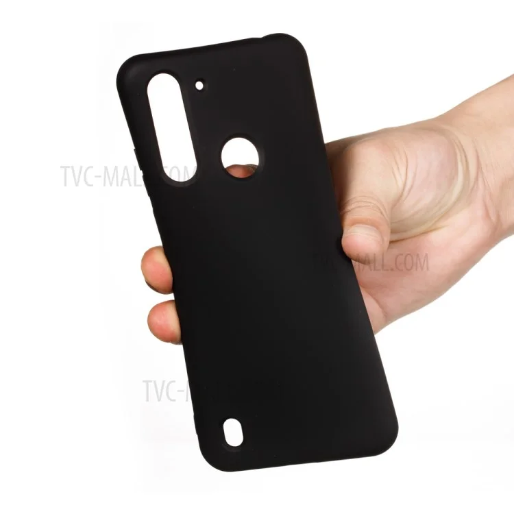 Cáscara de Caja de Silicona Líquida Para la Potencia de Motorola Moto G8 - Negro