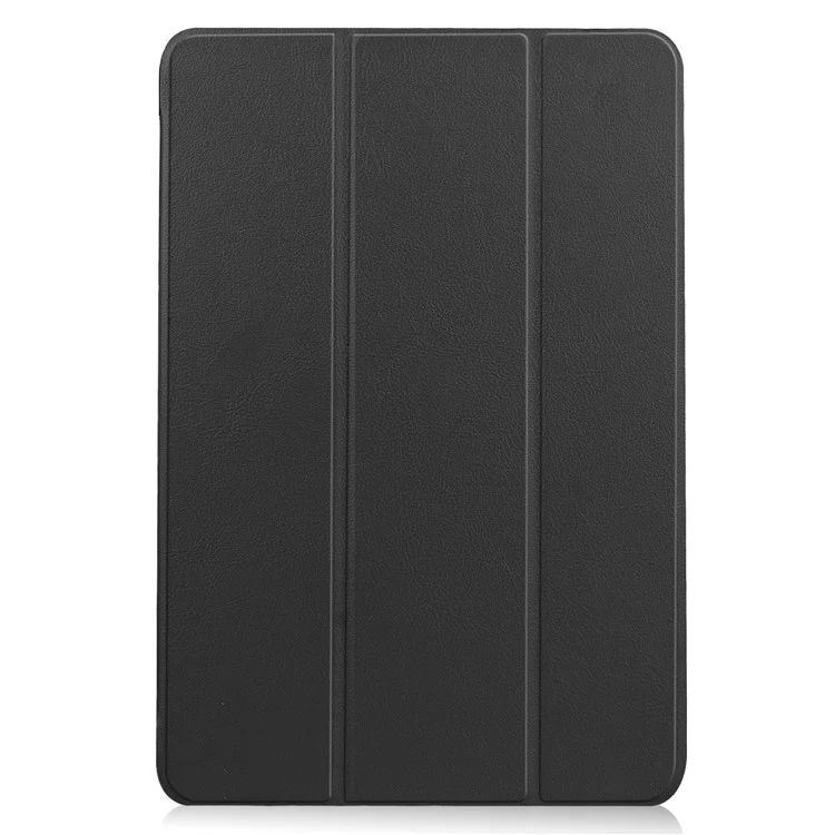 Litch Skin PU Leather Tri-fold Stand Shell for Lenovo Chromebook Duet Tablet Case - Black