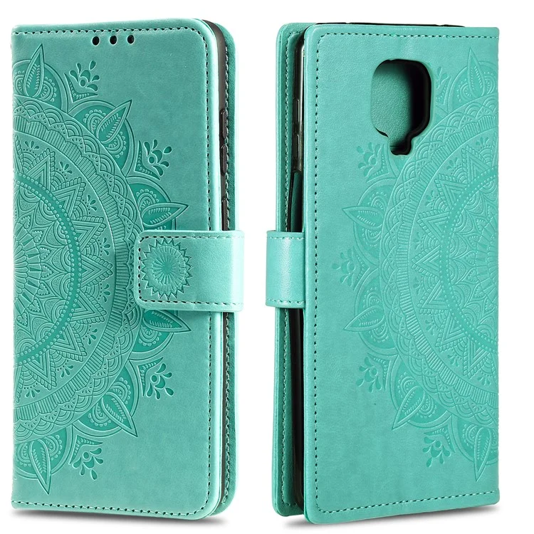 Impressum Blumenlederschale Für Motorola Moto G9 Play Wallet Stand Cover - Cyan