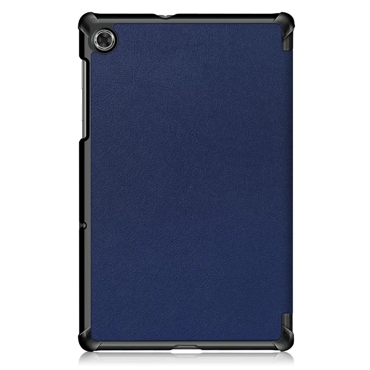Tri-fold PU Leather Auto-wake/Sleep Smart Tablet Case for Lenovo Tab M10 HD Gen 2 TB-X306F / TB-X306X - Blue