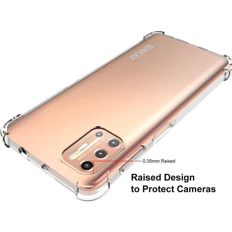 Чехол ENKAY PRINCE ENK-PC052, ударопрочный прозрачный из ТПУ, для Motorola Moto G9 Plus