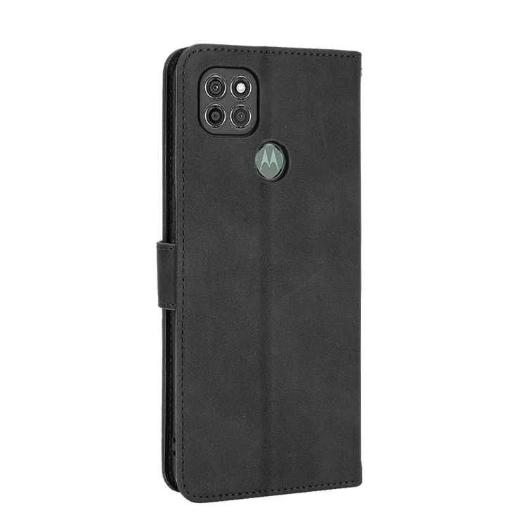 Delicate PU Leather Wallet Cell Phone Case for Motorola Moto G9 Power - Black